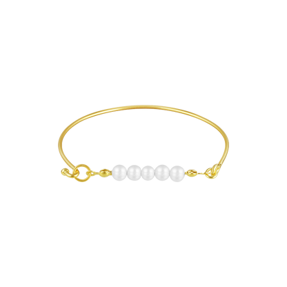 Stylish Bracelet with Delicate Pearls - Selina-Gold-Nora Luxe