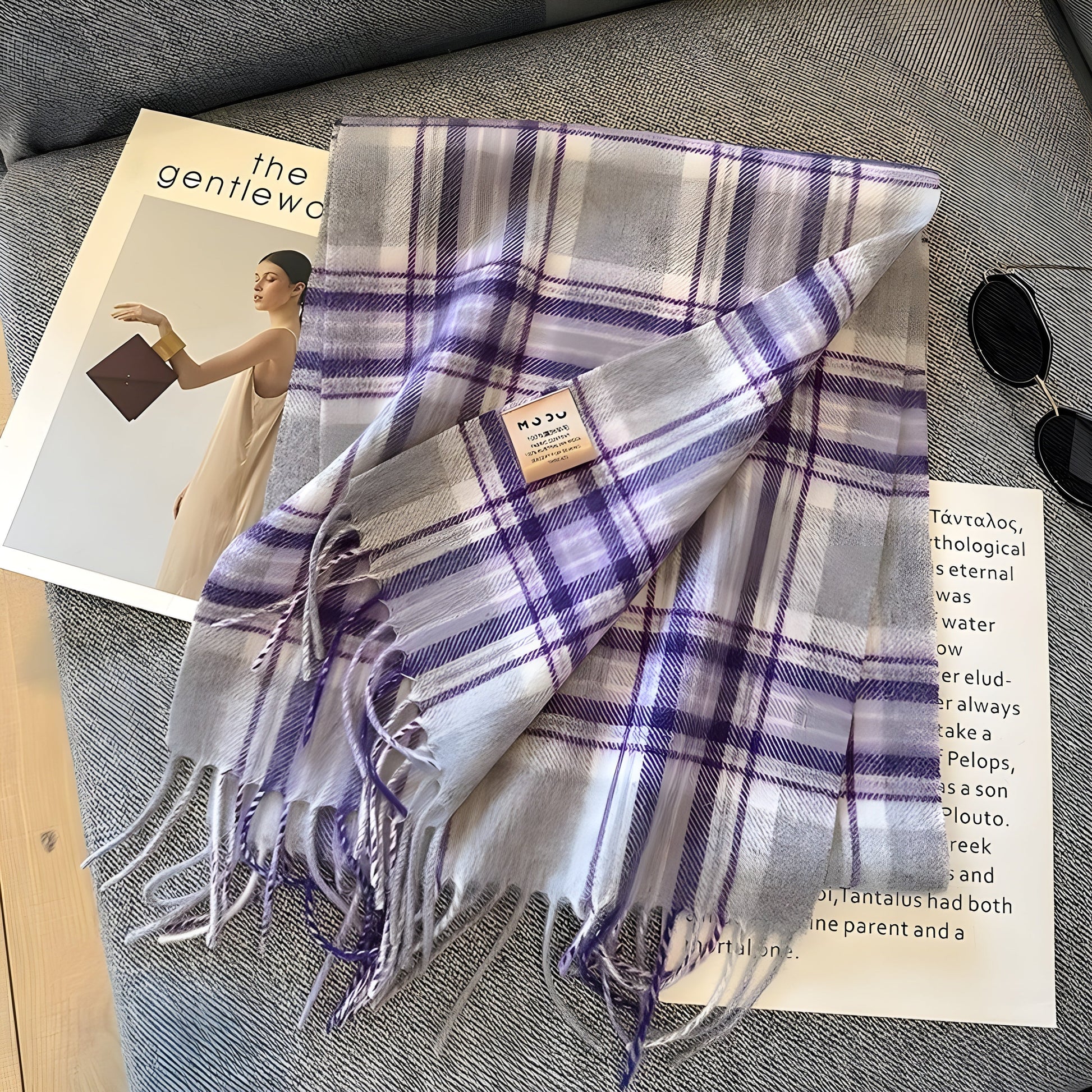 Classic Plaid Cashmere Women's Scarf - Victoria - Pexav