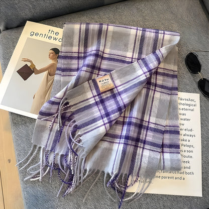 Classic Plaid Cashmere Women's Scarf - Victoria - Pexav