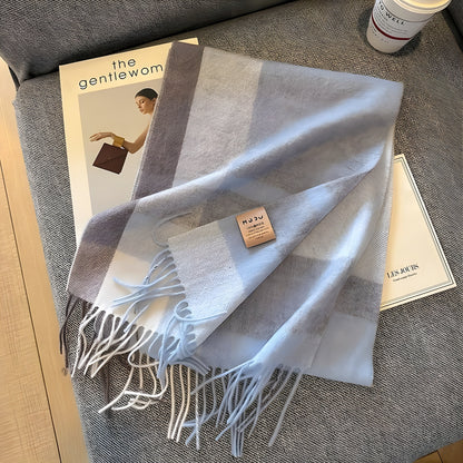 Stylish British Checked Cashmere Women's Winter Scarf - Victoria-B-Nora Luxe