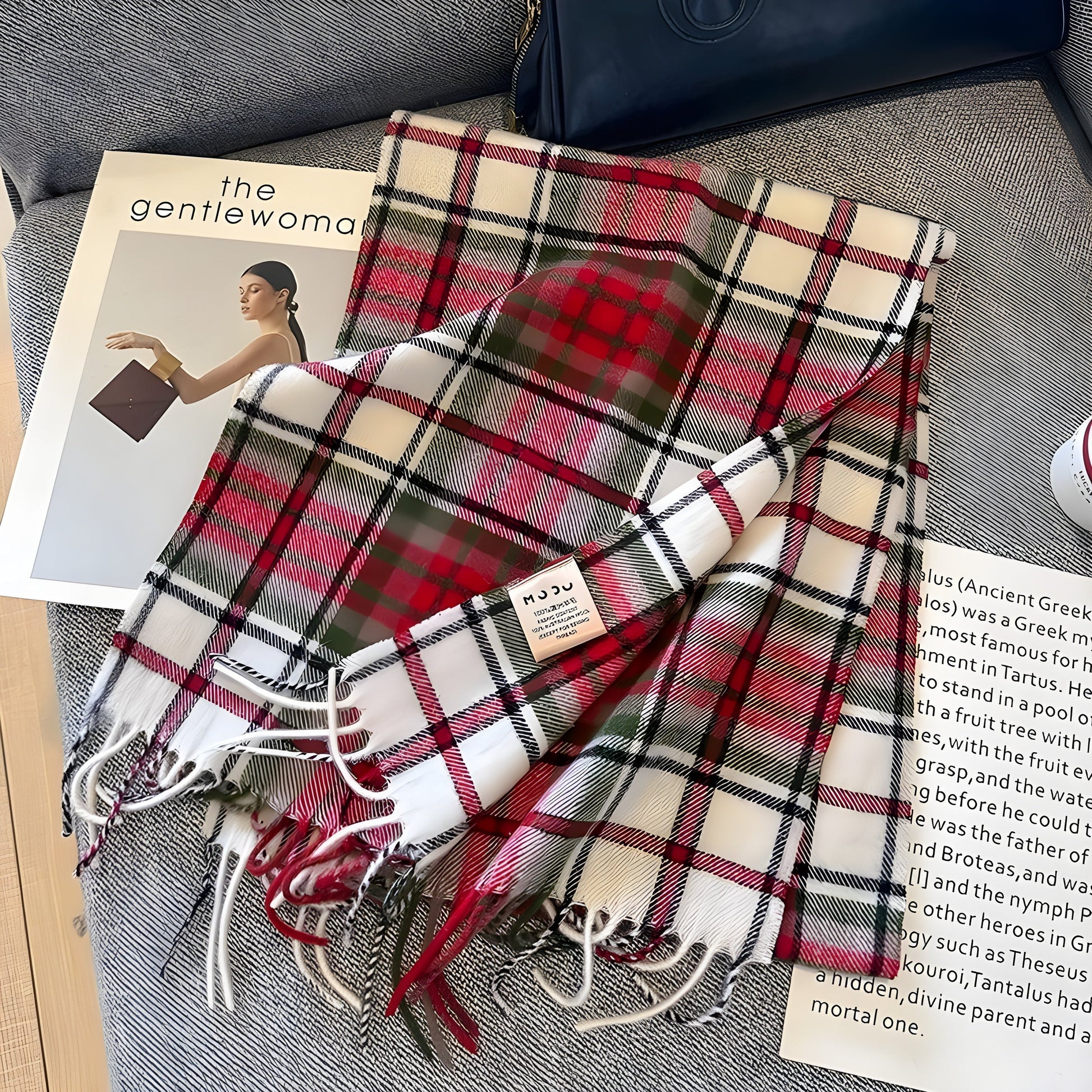 Stylish British Checked Cashmere Women's Winter Scarf - Victoria-C-Nora Luxe