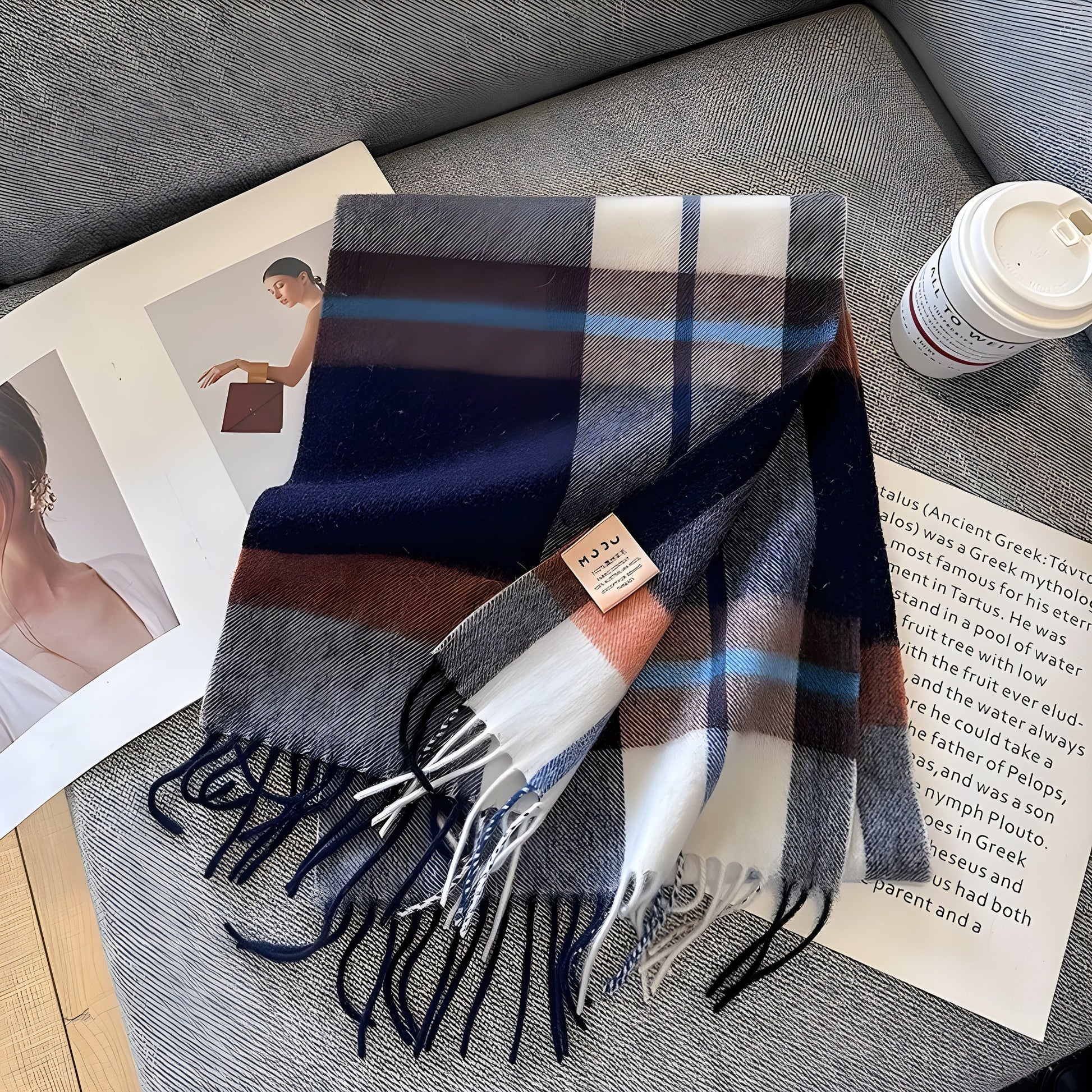 Stylish British Checked Cashmere Women's Winter Scarf - Victoria-K-Nora Luxe