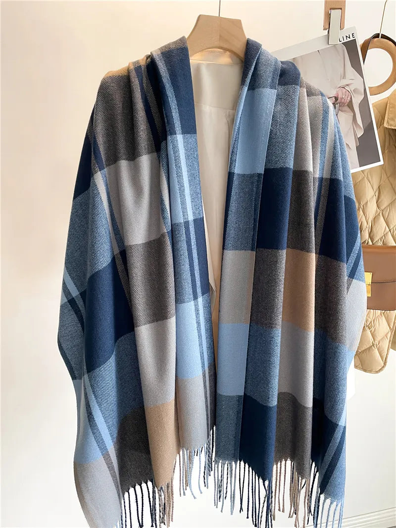 Stylish Checked Women's Scarf - Liora-Pink-Nora Luxe