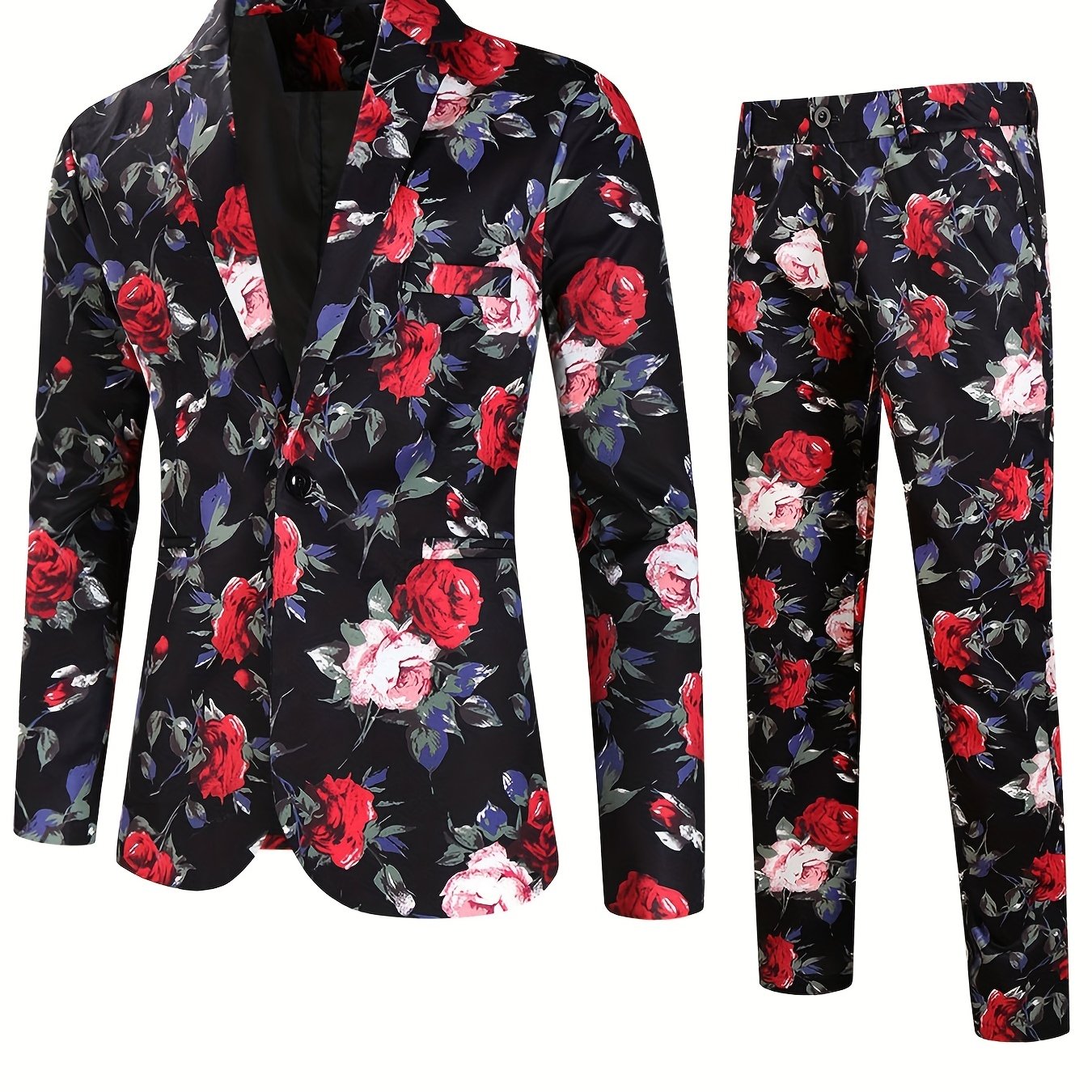 Stylish Colored Suit - Floris-Black Green-M-Nora Luxe