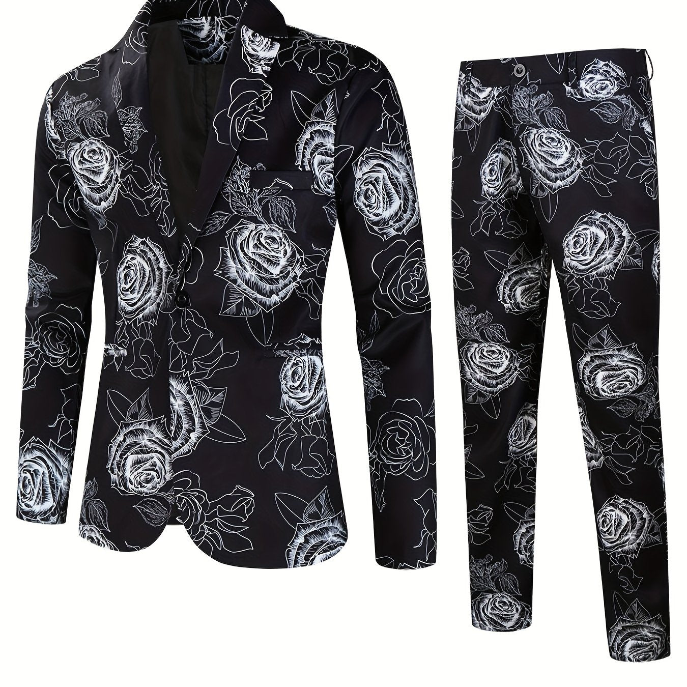 Stylish Colored Suit - Floris-Black-M-Nora Luxe