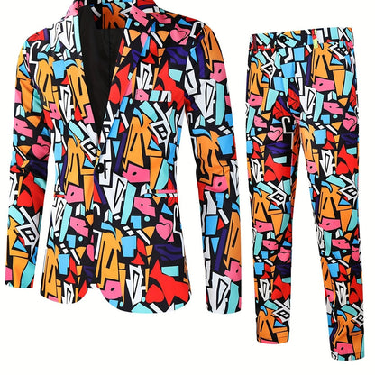 Stylish Colored Suit - Floris-Multi-Colored-M-Nora Luxe
