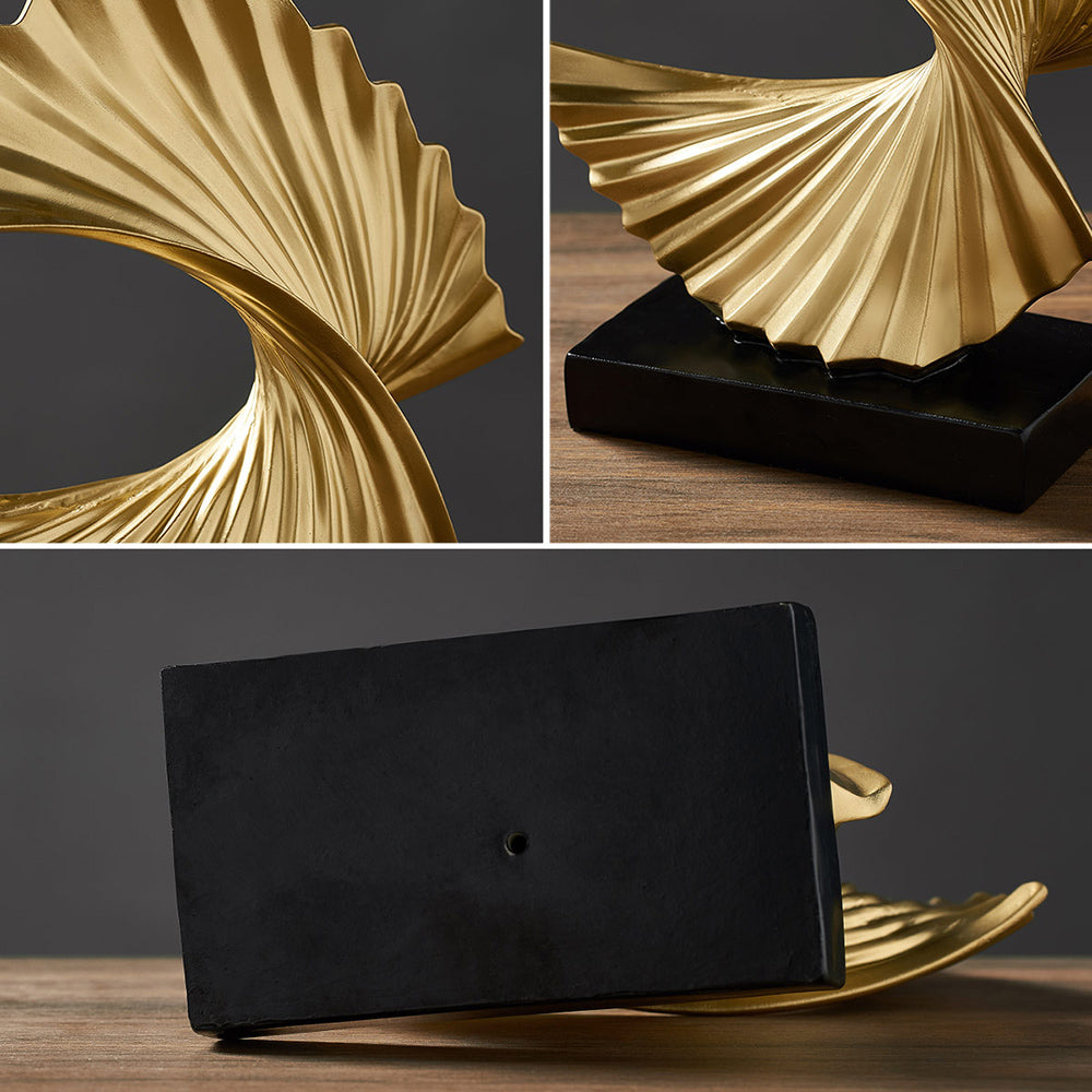 Stylish Crescent Moon Sculpture - LunarGrace-Gold-Nora Luxe