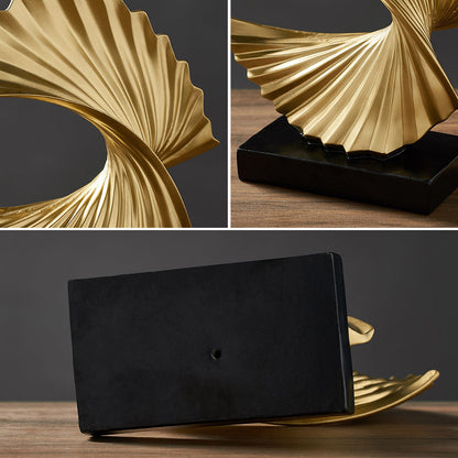 Stylish Crescent Moon Sculpture - LunarGrace-Gold-Nora Luxe