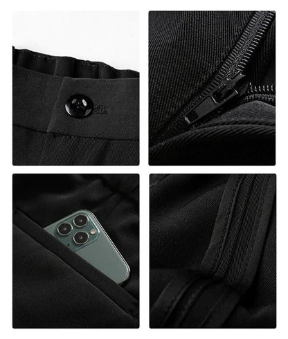 Stylish Draped Men's Trousers - Finn-Black-S-Nora Luxe