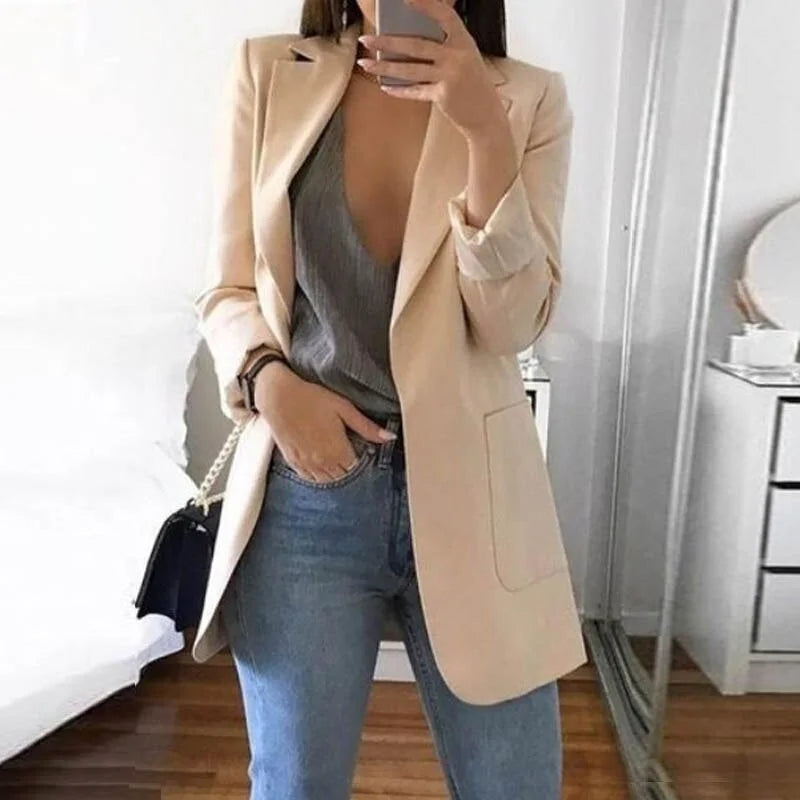 Fashionable Women's Casual Blazer - Pexav
