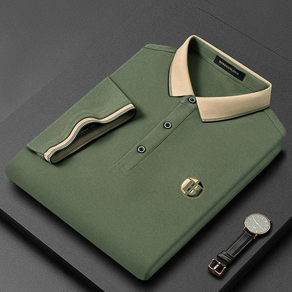 Stylish Embroidered Polo Shirt - Oliver-Green-S-Nora Luxe