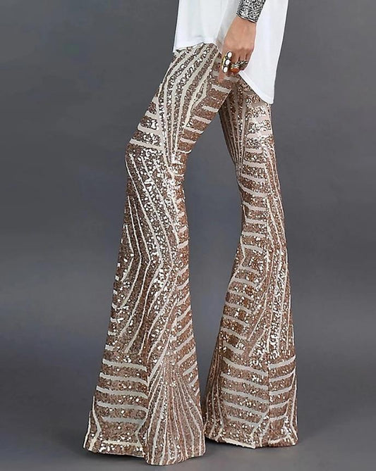 Sparkly Wide Leg Nova Pants - Pexav