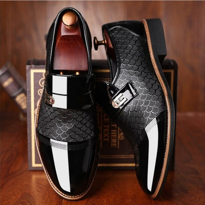 Stylish Glossy Men's Shoes - Hudson-Black-6.5-Nora Luxe