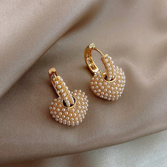 Elegant White Pearl Drop Earrings for Women - Pexav