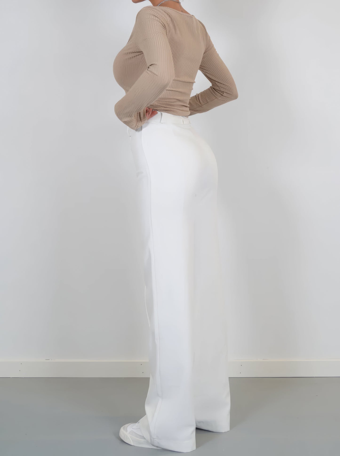Stylish High-Waisted Trousers - Luna-Black-S-Nora Luxe