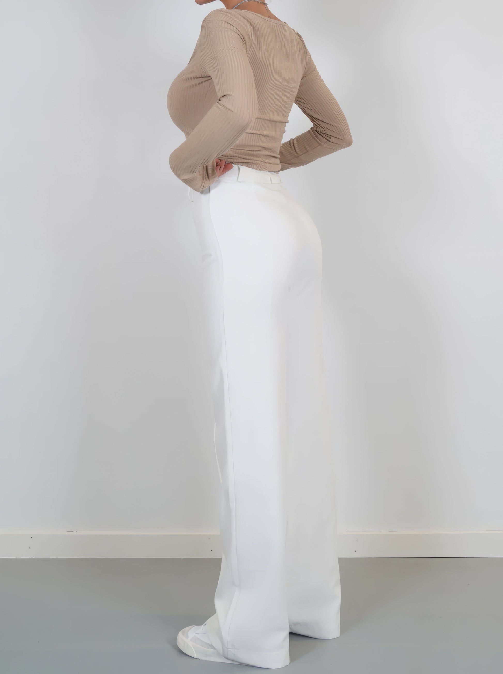 Stylish High-Waisted Trousers - Luna-Black-S-Nora Luxe