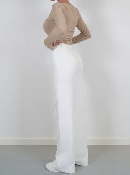 Stylish High-Waisted Trousers - Luna-Black-S-Nora Luxe