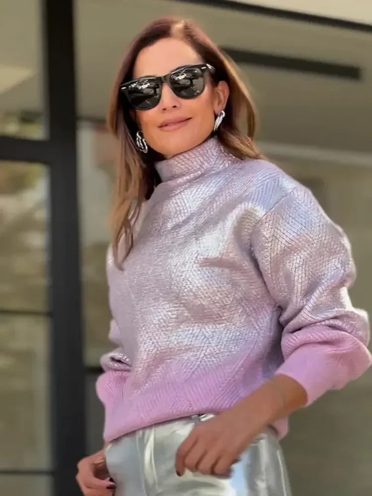 Fashionable Ombre Knit Women's Sweater Camille - Pexav