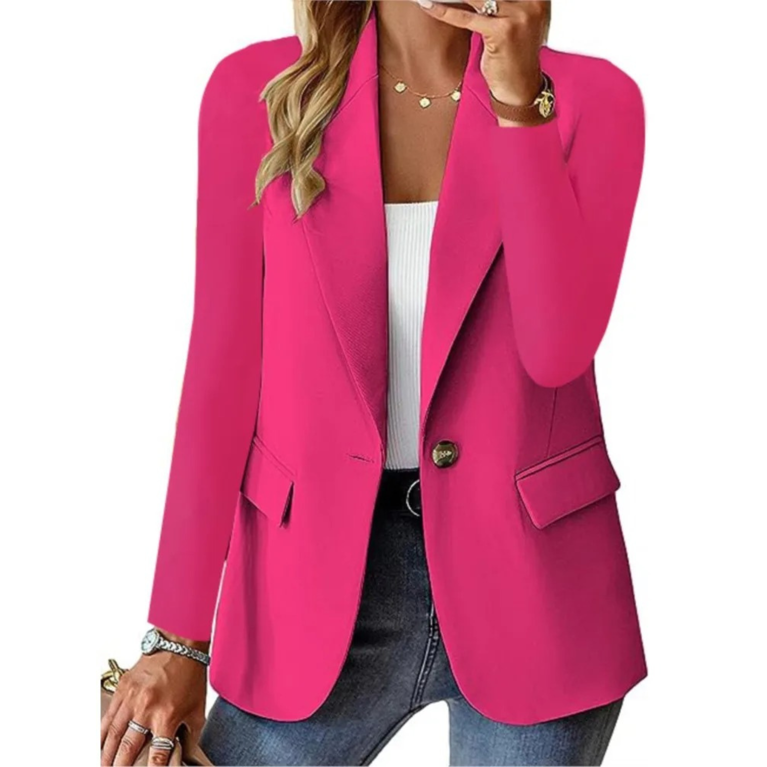 Stylish Ladies Blazer - Emma-Pink-S-Nora Luxe