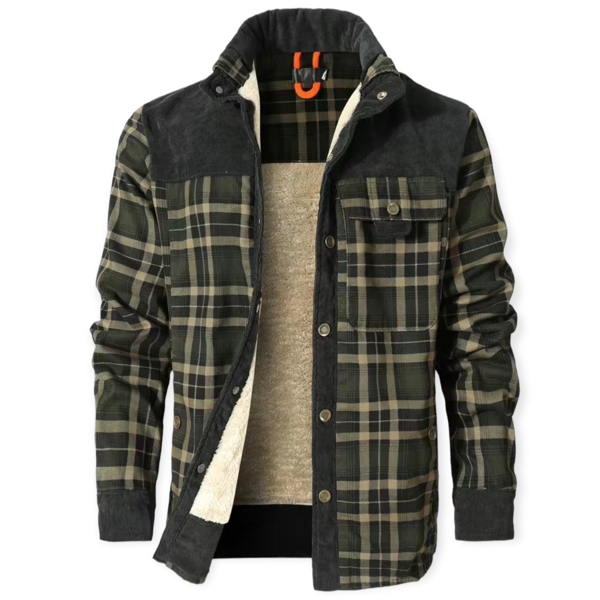 Stylish Ladies Jacket for Winter Days - Falia-Dark Olive Green-S-Nora Luxe