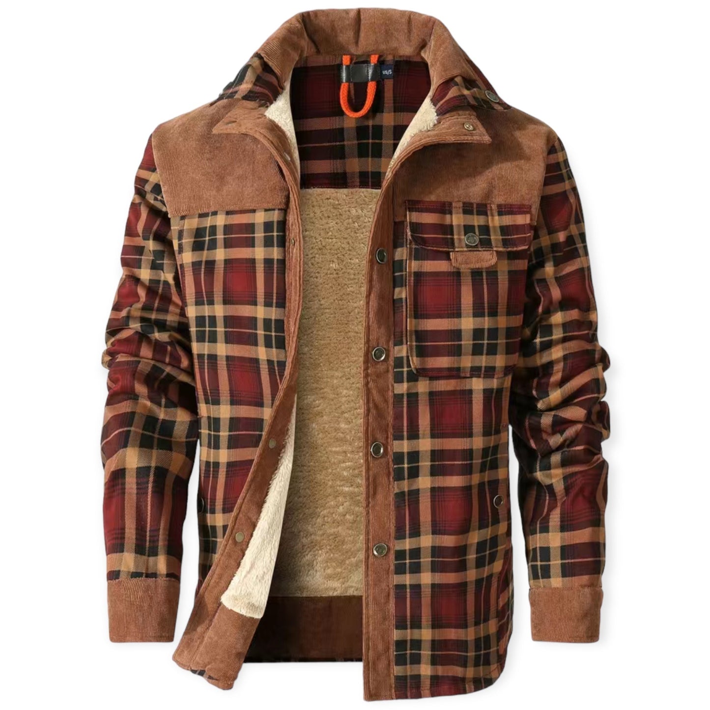 Stylish Ladies Jacket for Winter Days - Falia-Dark Orange-S-Nora Luxe