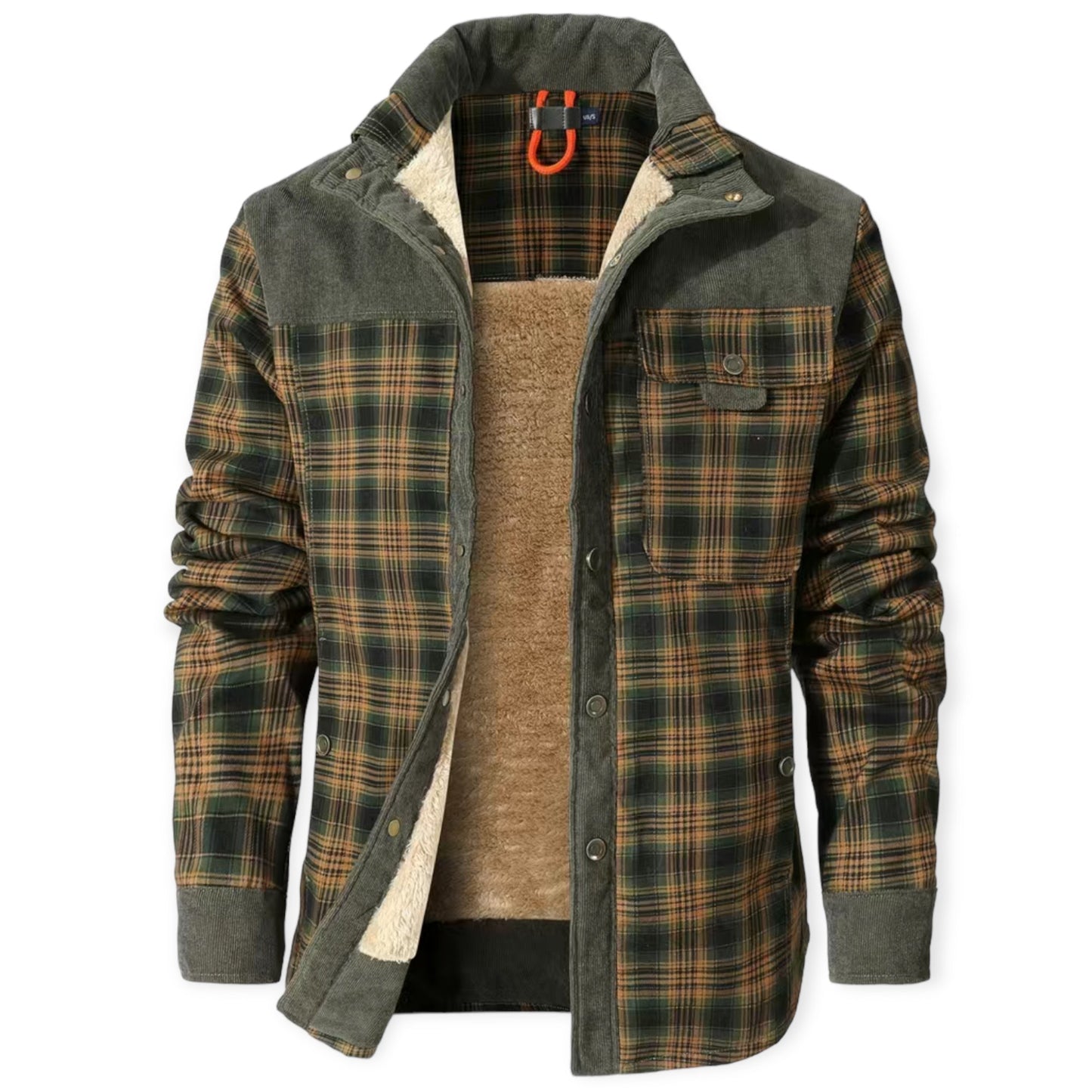 Stylish Ladies Jacket for Winter Days - Falia-Olive Green-S-Nora Luxe