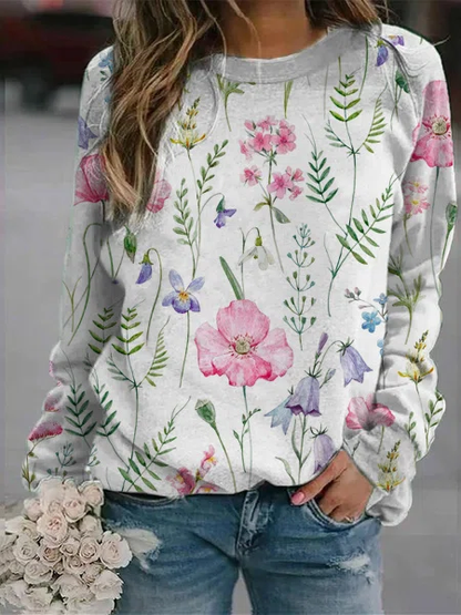 Fashionable Women's Crew Neck Sweater - Pexav