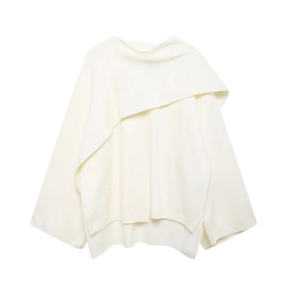 Stylish Ladies Winter Poncho - Ella-Dark blue-S-Nora Luxe