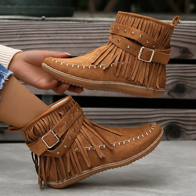 Stylish Ladies Winter Shoes - Sienna-Beige-3.5-Nora Luxe