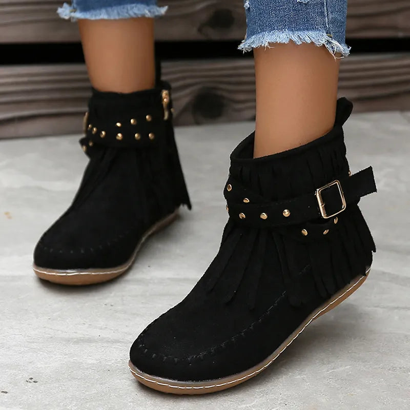 Stylish Ladies Winter Shoes - Sienna-Beige-3.5-Nora Luxe