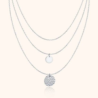 Stylish Layered Necklace - Aurora-Silver-Nora Luxe