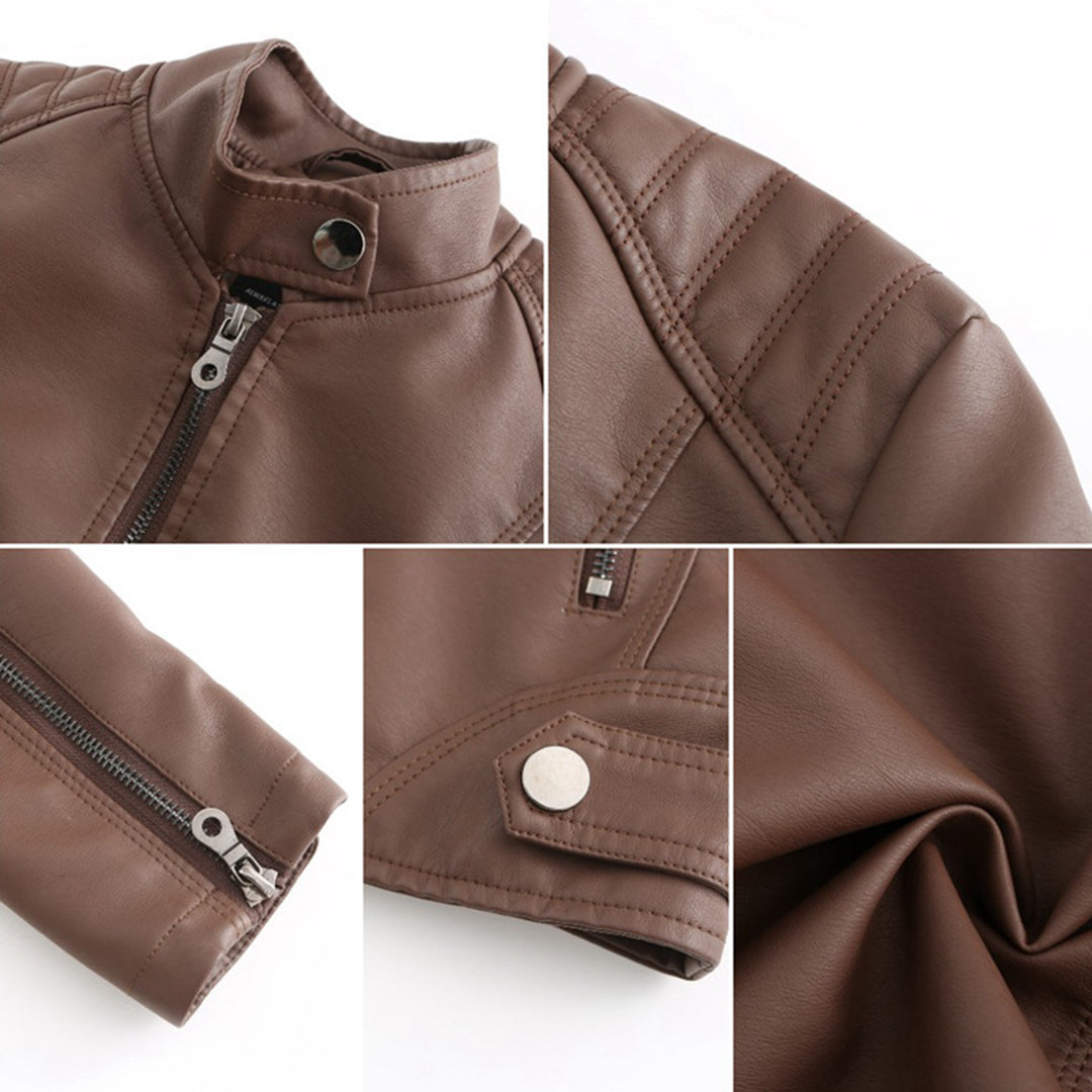 Stylish Leather Ladies' Jacket - Romy-Black-XS-Nora Luxe
