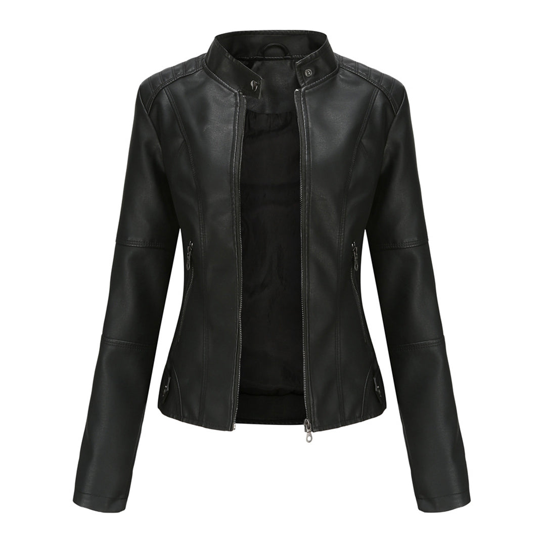 Fashionable Women's Leather Romy Jacket - Pexav