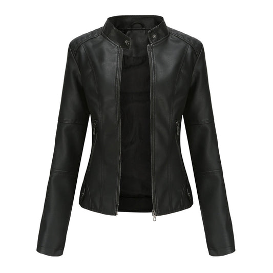 Fashionable Women's Leather Romy Jacket - Pexav