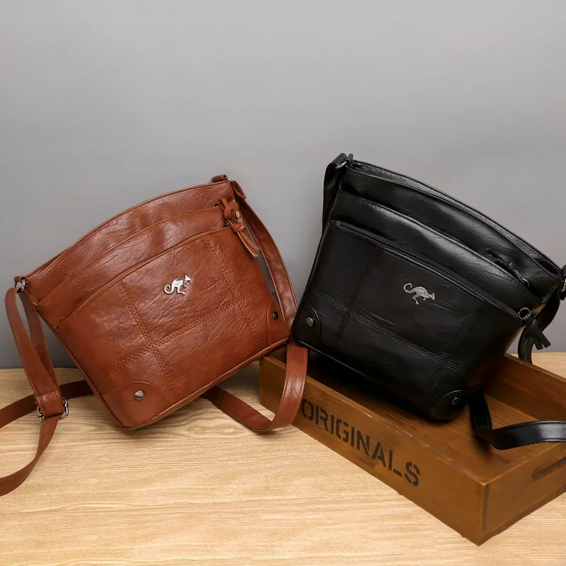 Stylish Leather Ladies Shoulder Bag - Sabrina-Brown-Nora Luxe