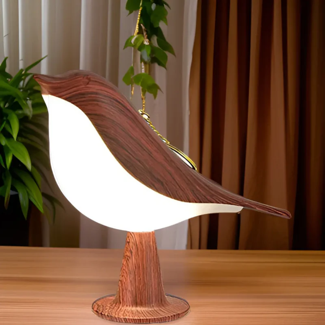 Modern LED Bird Table Lamp with Sensor and Fragrance - Pexav