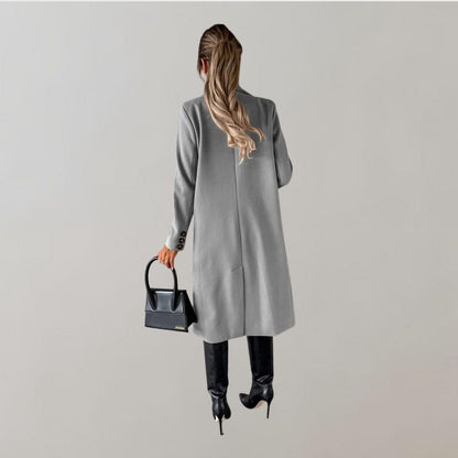 Stylish Long Winter Coat for Women - Elara-Pink-S-Nora Luxe