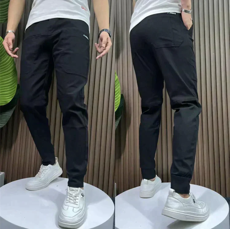Stylish Men's Cargo Trousers - Finn-Black-28 – 29 (110.23–132.28 lbs)-Nora Luxe