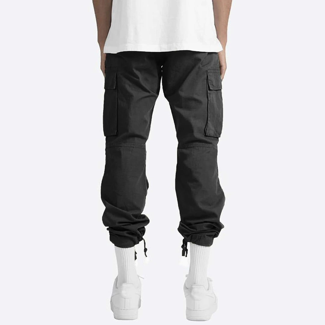 Stylish Men's Cargo Trousers - Mason-Black-S-Nora Luxe