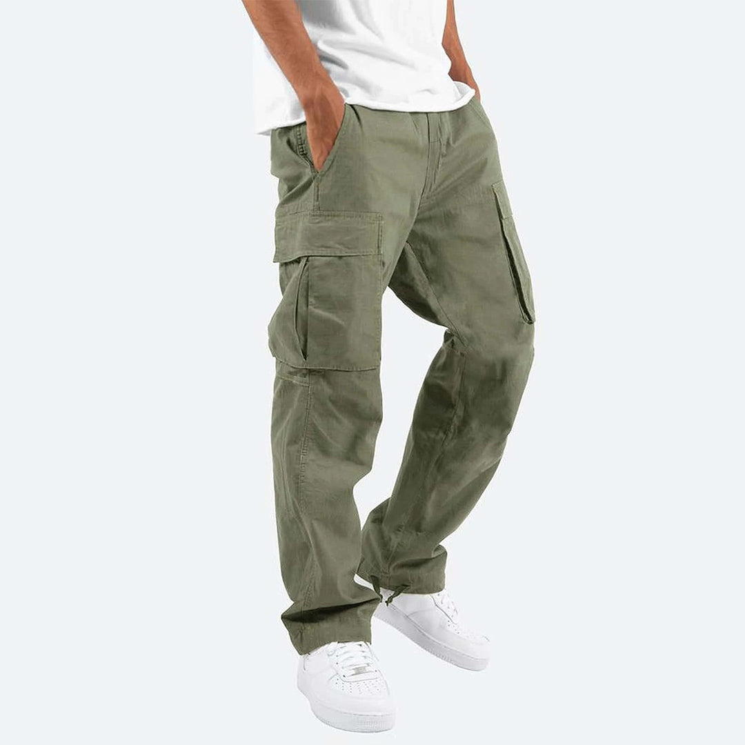 Stylish Men's Cargo Trousers - Mason-Green-S-Nora Luxe