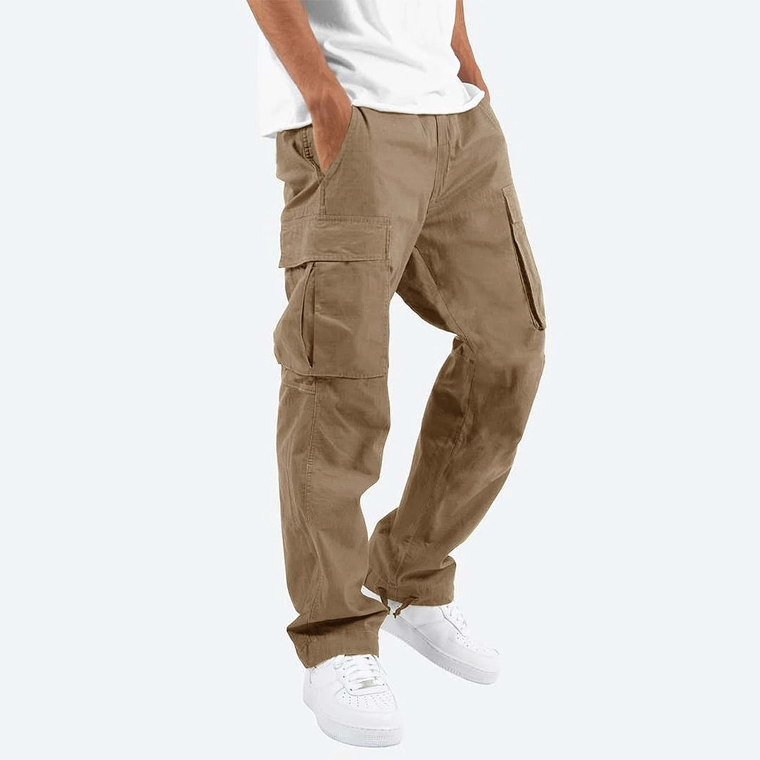 Stylish Men's Cargo Trousers - Mason-Khaki-S-Nora Luxe