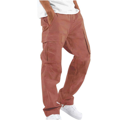 Stylish Men's Cargo Trousers - Mason-Red-S-Nora Luxe