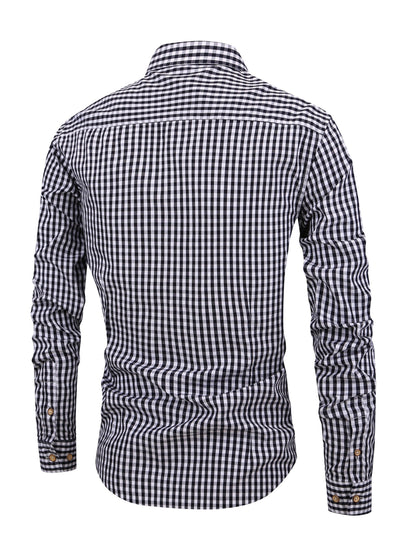 Stylish Men's Shirt - Jasper-Dark Blue-XS-Nora Luxe