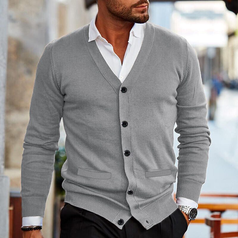 Stylish Men's Waistcoat with V-neck and Button Closure - Lucas-Dark Red-S-Nora Luxe