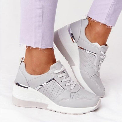 Stylish Orthopaedic Women's Sneakers - Lea-Beige-3-Nora Luxe
