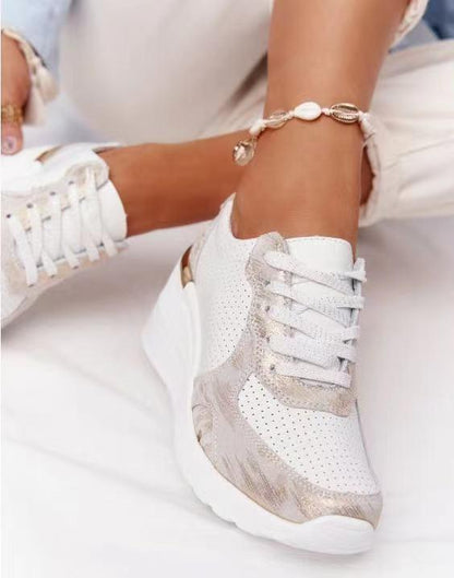 Stylish Orthopaedic Women's Sneakers - Lea-Beige-3-Nora Luxe