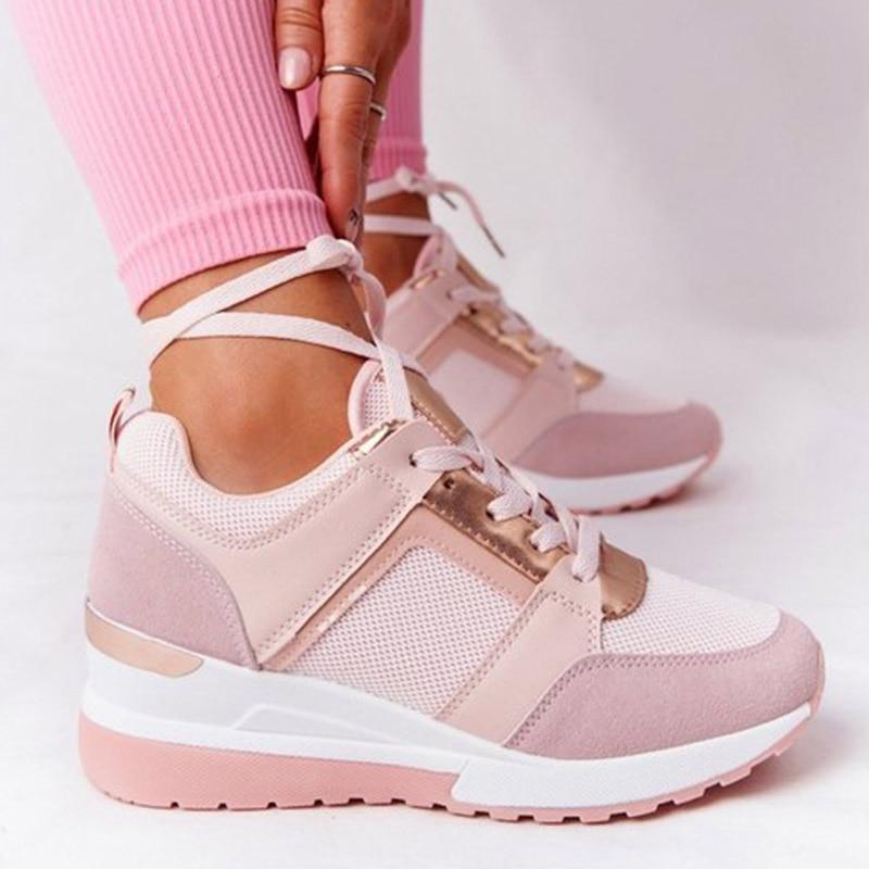 Stylish Orthopaedic Women's Sneakers - Lea-Pink-3-Nora Luxe