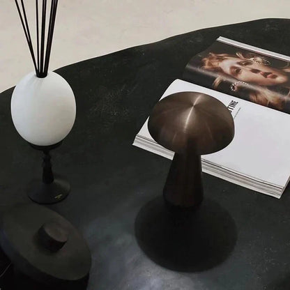 Stylish Portable Table Lamp - ShroomLite-Gold-Nora Luxe