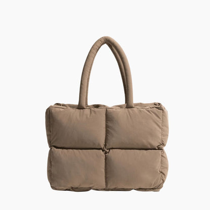Warm Faux Fur Shoulder Bag - Grey - Pexav