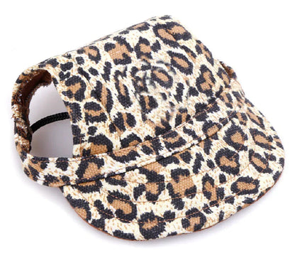 Stylish Round Edge Dog Cap - SunnyPaws-Leopard-S-Nora Luxe